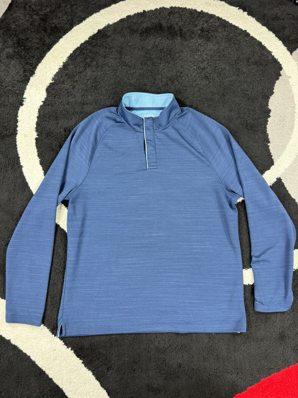 Rhone Sweater Mens Large Blue Quarter Snap Clubhouse Pullover Performance